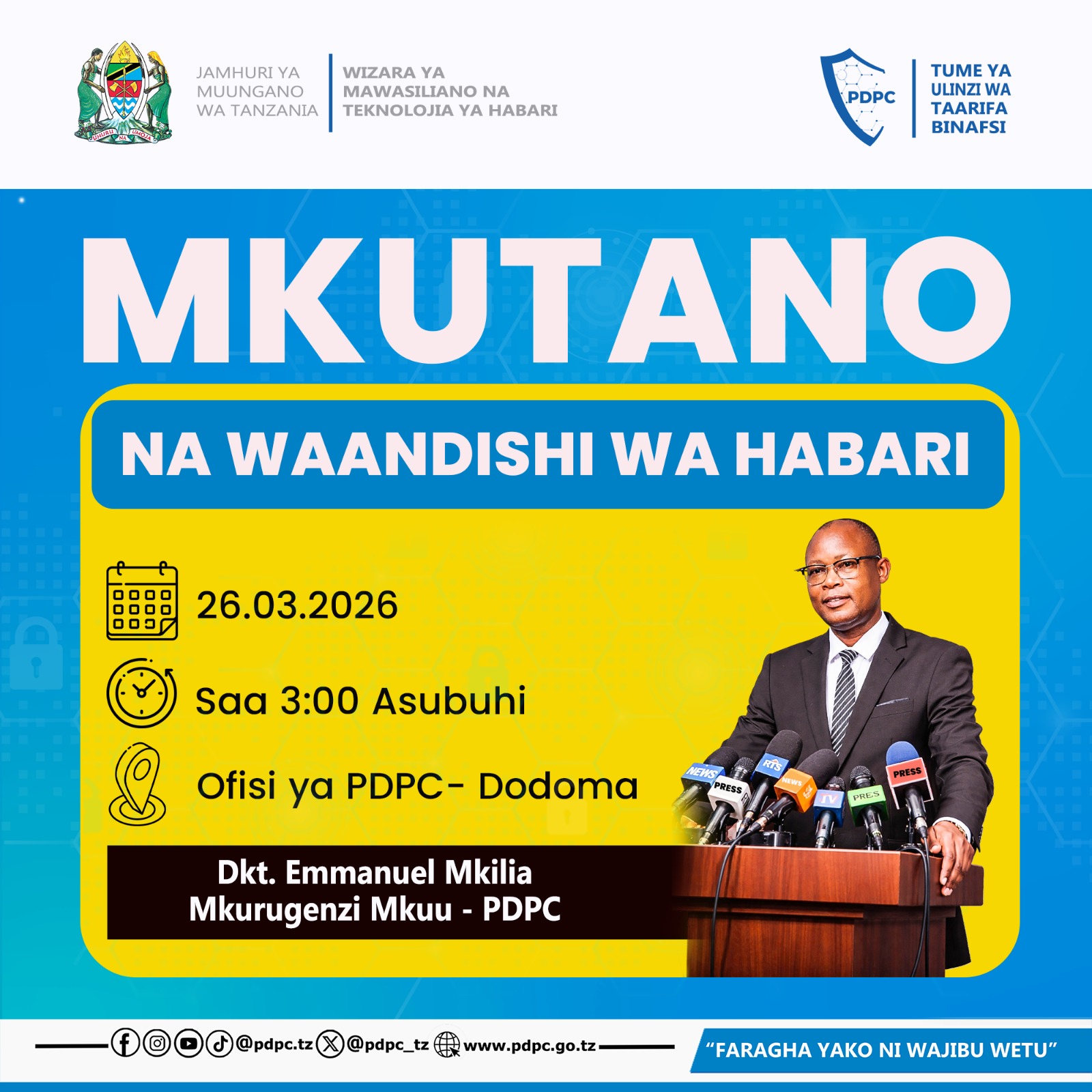 MKUTANO NA WAANDISHI WA HABARI