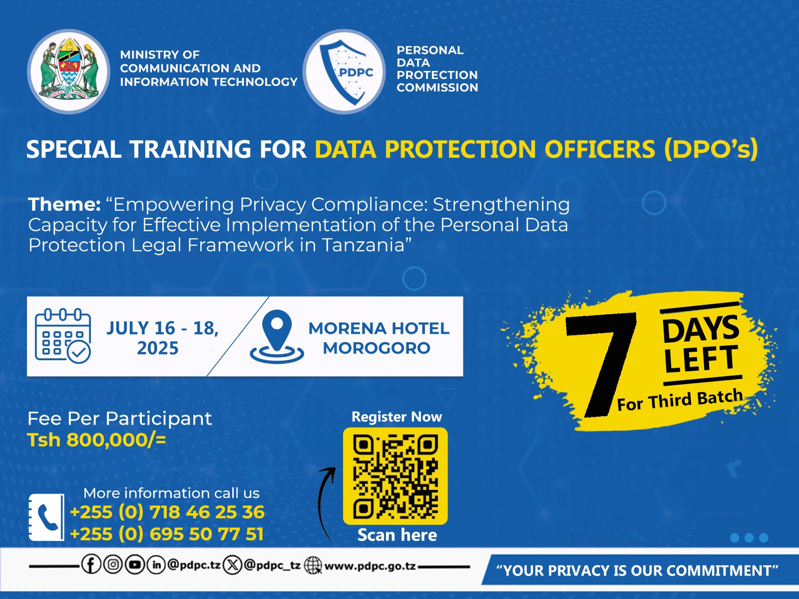SPECIAL TRAINING FOR DATA PROTECTION OFFICERS - THIRD BATCH