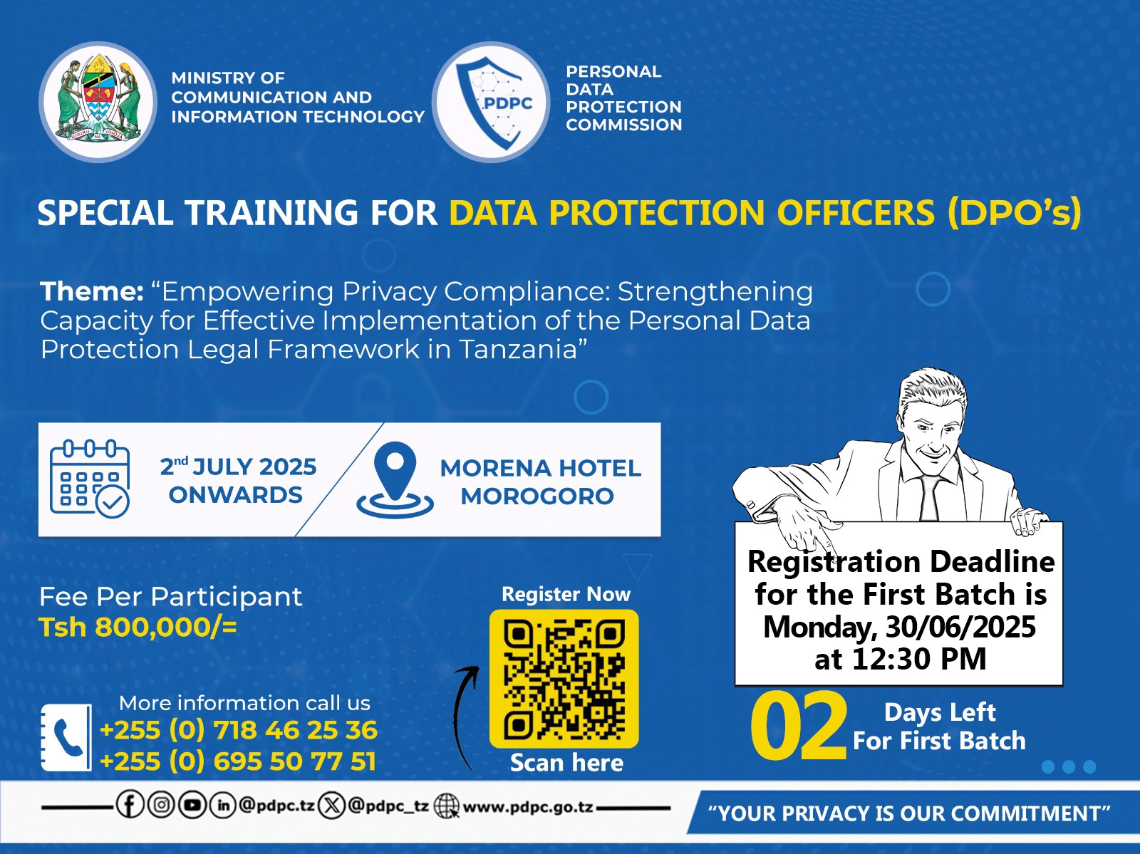 SPECIAL TRAINING FOR DATA PROTECTION OFFICERS - FIRST BATCH